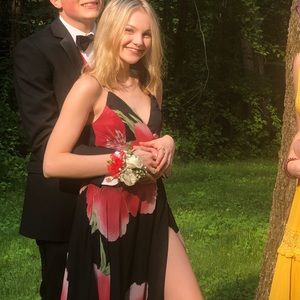 Lulu’s Floral Wrap Gown